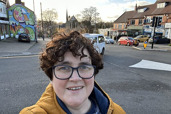 Sharon Slinger stood at Meanwood Junction